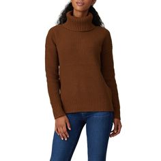 Brown wool knit (55% Wool, 25% Nylon, 20% Cotton). Sweater. Long sleeves. High neckline. 25" from shoulder to hemline. Imported. Lauren Brown, Knit Turtleneck, Rent The Runway, Closet Designs, Wool Knit, Cotton Sweater, High Neckline, Waffle Knit, Lauren Ralph Lauren