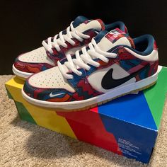 Shoe: Nike Sb Dunk Low Pro Qs (Parra 2021) Size: Us Men's 10 Colorway: Fireberry/Black Condition: New In Box (Never Worn) With Extra Set Of Laces Authenticity: 100% Authentic Shipping: Shoes Are Shipped Double Boxed Within 1-2 Business Days Of Received Payment Nike Sb Dunk Low Pro, Nike Sb Dunk Low, Nike Sb Dunks Low, Sb Dunk Low, Shoe Nike, Nike Sb Dunk, Sb Dunk, Us Man, S 10