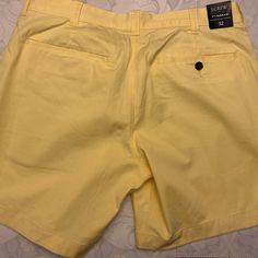 J. Crew Men’s Yellow Shorts Size 32 With 7” Inseam. Item Is New With Tags. Tag Price $49.50 Clearing Out Items That Are Too Small. Big And Tall Summer Shorts With Pockets, Big And Tall Summer Shorts, Big And Tall Cotton Shorts, Classic Yellow Bottoms For Summer, Men Cream, Oxford Blue, J Crew Men, J Crew Shorts, Stretch Chinos