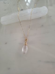 * Dainty and lovely, this necklace is hand made using gorgeous faceted rose quartz. * Rose quartz is considered the stone of love. * Made from top quality materials, no plated meterial or metal fading. Excellent for sensitive skin! * Would be beautiful for a bride or bridesmaids! * Lead and Nickel free. * Come packaged in a gift box. ~M A T E R I A L S ~ Choose from- * 925 Sterling silver *14k Gold fill *14k Rose gold fill **What is 14k Gold-fill?** Gold fill does not tarnish or wear off and con Dainty Rose Gold Pendant Crystal Necklaces, Delicate Rose Quartz Crystal Necklace In Rose Gold, Elegant Rose Quartz Crystal Necklace In Rose Gold, Gold Rose Quartz Necklace For Wedding, Delicate Rose Gold Crystal Necklace With Rose Quartz, Delicate Rose Gold Rose Quartz Crystal Necklace, Dainty Rose Gold Crystal Necklace, Dainty Faceted Rose Gold Necklaces, Dainty Rose Quartz Gemstone Crystal Necklace