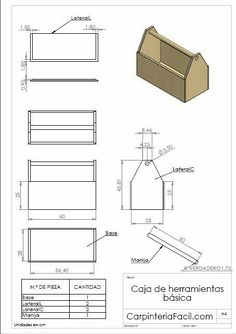 the plans for a wooden box and its measurements are shown in this drawing, which shows how