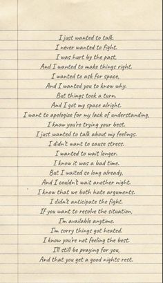 a handwritten poem on lined paper with words written in cursive writing,