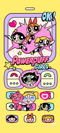 the powerpuff girls phone case is shown