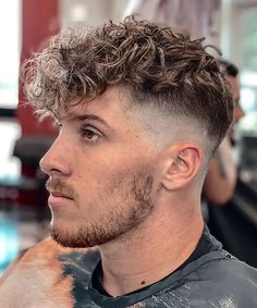 Perm Fade Men, Curly Top Haircut Men, Men Hairstyles 2024, Mid Fade Curly Hair, Haircut References, Hipster Haircuts, Loose Perm, Man Hairstyle, Hipster Haircuts For Men