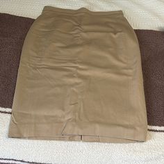 Never Worn Before. Super Cute Khaki Pencil Skirt. Midi Length Size 2 Petite Fitted Khaki Skirt For Work, School Skirts, Khaki Pencil Skirt, School Skirt, Skirt Midi, Tan Brown, Midi Length, Ann Taylor, Pencil Skirt