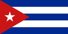 the flag of cuba is shown in red, white and blue with a star on it