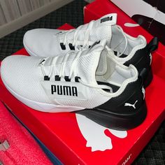 Puma Size 12 “Retaliate “ Basketball Shoe With A Eva Midsole. Comfortable. Nwt. Perfect Condition Puma High-top Running Shoes, Puma Logo High-top Running Shoes, Puma Lace-up Basketball Shoes In Synthetic, Puma Training Running Shoes In Synthetic Material, Puma Low-top Training Running Shoes, Puma High-top Synthetic Running Shoes, Low-top Puma Running Shoes For Training, Synthetic Puma Training Running Shoes, Synthetic Puma Running Shoes For Training