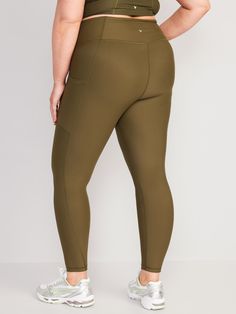 Power up your workout with PowerSoft leggings.  Light compression fabric meets a ridiculously smooth, peachy-soft feel.  Elasticized waistband.  Breathable, lightweight compression interlock fabric holds you in while sculpting your shape.  Four-way s Solid Yoga Pants With Contoured Waistband And 5-inch Inseam, Athleisure Activewear With Pockets And 5-inch Inseam, Hip-length Activewear With Pockets For Sports, Hip-length Sports Activewear With Pockets, Mid-rise Comfort Stretch Activewear With Pockets, Activewear With Side Pockets And 5-inch Inseam For Workout, Workout Activewear With Side Pockets And 5-inch Inseam, Workout Activewear With Pockets, Sporty Yoga Pants With Pockets And 5-inch Inseam