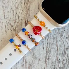 These super cute watch band accessories are suitable for Most Silicone band/leather bands. Designed as a loop ring that slides easily on your watch bands.( Compatible with Apple Watch Silicone Band suitable all Apple series 1-10 & SE, Samsung, & Versa Watch Bands. Cute Decorative Ring compatible for most Watch Bands suitable for Samsung Galaxy Watch5, Galaxy Watch4, 40mm 44mm/Classic 42mm 46mm, Galaxy Watch 3 41mm, Galaxy Watch5, Galaxy Watch4, 2mm, Samsung Watch Active 40mm/Active 2 40mm 42mm. Luxury Galaxy Watch Band, Trendy Gold Beaded Watch Bands, Apple Watch Silicone Band, Samsung Watch, Black Galaxy, Cute Watches, Band Accessories, Huawei Watch, Metal Ornament