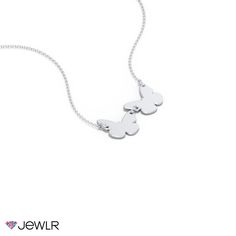 Create a unique expression of your style with this engravable butterfly necklace – a symbol of change, hope, and positivity. Personalize with up to 5 connecting butterfly charms, each engravable with an initial, and customize in sterling silver or gold. A perfect gift for yourself or someone you love. Minimalist White Gold Butterfly Charm Jewelry, Sterling Silver Butterfly Charm Necklace For Everyday, Minimalist White Gold Jewelry With Butterfly Charm, Everyday Sterling Silver Necklace With Butterfly Charm, White Gold Necklace With Butterfly Charm In Sterling Silver, White Gold Sterling Silver Necklace With Butterfly Charm, White Gold Necklace With Butterfly Charm, Personalized Stainless Steel Charm Necklace, Personalized Gift Stainless Steel Charm Necklace