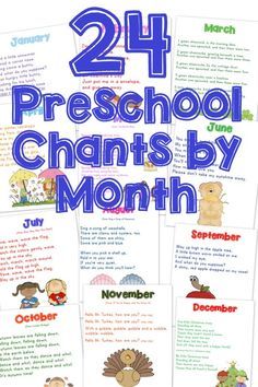 this is an image of preschool calendars