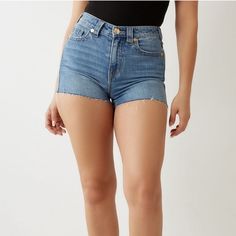 Super Cute And Stretchy Fabric, Fits Slightly Smaller So I Would Size Up One. If You’re A 6-7 Should Fit You Perfect. Light Wash Mid-rise Bottoms With Built-in Shorts, Summer Mid-rise Medium Wash Bottoms, Medium Wash Mid-rise Bottoms For Summer, Summer Style Medium Wash Mid-rise Bottoms, Medium Wash Mid-rise Summer Bottoms, Chic Light Wash Short Length Bottoms, Chic Fitted Light Wash Shorts, Light Wash Short Leg Summer Bottoms, Light Wash Summer Bottoms