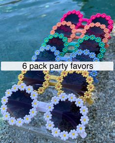 These cute & adorable daisy children's sunglasses sold in a party pack of 6 - perfect for birthday party favors, kids gifts, sleepover gifts, summer fun favors and more! Daisy sunnies are the perfect gift for any kid! All sunglasses ship with their own sheer organza drawstring baggies, ready to gift! These colorful kids sunglasses are perfect for: Easter outfits matching outfits unisex kids sunglasses birthday party favors best friend gifts eyewear for babies baby sunglasses picture props bulk s Cheap Plastic Sunglasses For Birthday, Sleepover Gifts, Sunglasses Birthday Party, Fun Favors, Daisy Sunglasses, Girls Sunglasses, Groovy One, Picture Props, Outfits Matching