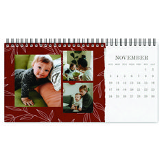 an image of a calendar for november with pictures of children on the front and back