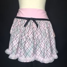 Sophia Grace & Rosie Skirt Cute Front Bow & Ruffle Pretty Tiered Skirt Elastic Back Girls 10/12 Cute Ruffled Skirt For School, School Tiered Skirt With Ruffles, School Skirt With Ruffles In Cotton, School Skirt With Cotton Ruffles, Pink Ruffle Hem Skort, Cotton Skort With Ruffles And Flared Skirt, Cotton Ruffled Bottoms For School, Cotton Ruffled Flared Skort, Cotton Ruffle Bottoms For School