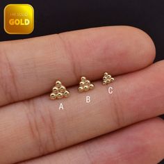 Metal: 14k solid gold, Available Gold color: Yellow gold  Guaranteed Authentic : 14K Solid Gold, Not Gold Plated, Gold filled Stone: No stone Thickness:0.82mm (20G) Stamp:14k ★Every ear is different, the length of backings that most suitable for your ear will depend on your ear thickness ★Titanium is a very safe metal, so we don't plate it, in order to avoid some people are allergic to the plating material. NOTE The item combined by 14k solid gold and implant grade titanium push in back,  packed in a beautiful Jewelry Box   SHIPPING ADDRESS All the orders will ship to the supplied address through your Etsy Order, Please leave your phone number,will give to carrier for safe deliver. We will not send and replacement parcels due to incomplete or inaccurate address.  PACKING ●Can be Gift packe Gold Internally Threaded Piercings For Anniversary, Gold Dainty Piercings For Anniversary, Hypoallergenic Gold Piercings For Anniversary, Gold Piercings With Matching Earrings For Anniversary, Dainty Gold Piercings For Anniversary, Hypoallergenic Yellow Gold Nose Rings For Anniversary, Gold Hypoallergenic Nose Rings For Anniversary, Hypoallergenic Gold Piercing As A Gift, Gold Sterling Silver Cartilage Earrings For Anniversary