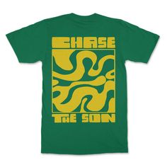 Chase the Son Unisex Christian Tee - FIVE2 Provisions Green Crew Neck Band Merch T-shirt, Unisex Green Screen Print T-shirt, Retro Green T-shirt For Streetwear, Green Band Merch T-shirt For Streetwear, Urban Green Tops With Text Print, Green Urban Top With Text Print, Green Band Merch T-shirt For Summer, Green Cotton Band Merch T-shirt, Green Band Merch T-shirt With Front Print