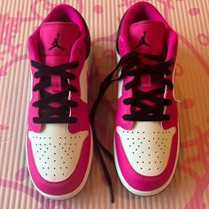 Brand New Barbie Pink Jordans. Youth Size 6. Fits Women Size 7 Please Note These Are A Youth Size 6 Jordan Pink, Pink Jordans, New Barbie, Shoes Jordan, Fits Women, Kids Jordans, Sneaker Collection, Jordan Shoes, Pink Black