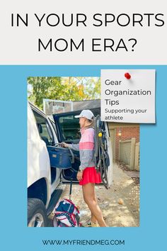 Sports mom loads a chair, cooler, and baseball bag into the car Gear Organization, Manage Your Time