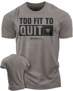 088. Too Fit To Quit Motivational Gym Shirt Funny T-Shirt for Men T-Shirt Warm Grey T-Shirt GYMISH LIFESTYLE Athletic Heather Short Sleeve T-shirt For Training, Gray Athletic Fit T-shirt For Training, Athletic Heather Moisture-wicking T-shirt For Gym, Athletic Heather Crew Neck T-shirt For Gym, Athletic Heather Workout T-shirt, Gray Moisture-wicking T-shirt For Workout, Comfortable Gym T-shirt With Letter Print, Fitted Sports T-shirt, Pre-shrunk Cotton T-shirt For Training