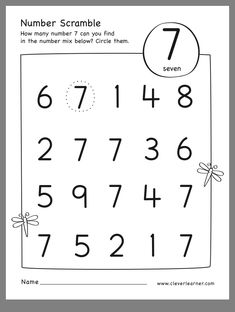 the number scramble worksheet for children to learn how to count and write numbers