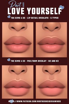 the lips have different shapes and sizes for each individual to see in this video game