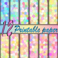 a colorful background with the words printable paper