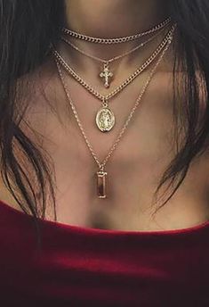 Necklace With Cross, Golden Cross, Portrait Necklace, Layered Choker Necklace, Necklace Layered, Multi Layer Necklace, Gold Cross Necklace, Feather Necklaces, Necklace Online