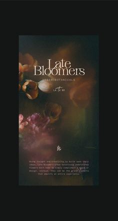 a book cover with flowers in the background