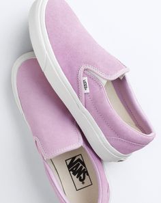 J.Crew women's Vans for J.Crew suede slip-on sneakers. Suede Vans, Vans Suede, Tenis Vans, Pink Vans, Classic Vans, Sneakers Vans, People Smile, Free Shoes