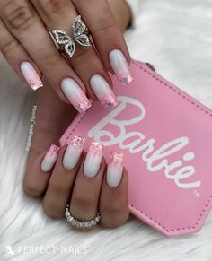 Pink Barbie Nails, Summer Nails Almond, Summer Nails 2024, Barbie Nails, Easter Nail Designs, Pink Barbie, Manicure Ideas, Ballerina Nails, Easter Nails