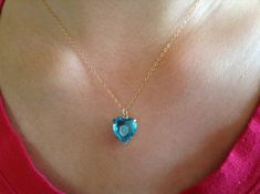 Beautiful aqua heart pendant necklaceHeart is light weightMakes a cute giftThere is brass plating on the back Choose chain length at checkout Dainty Blue Heart-shaped Necklace, Dainty Blue Necklace With Heart Charm, Blue Dainty Necklace With Heart Charm, Dainty Blue Necklace For Valentine's Day, Blue Heart Necklace, Quirky Jewelry, Necklace Heart, Necklace Minimalist, Everyday Necklace