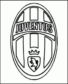 the logo of the soccer team, juventuss coloring page for adults and children