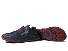 Altra Footwear Lone Peak 6 - Men's Shoes : Black/Gray : Achieve great comfort while completing your trail running session wearing the Altra Footwear Lone Peak 6 shoes. Textile and synthetic upper. Textile lining. Removable textile insole. Mid-Level cushion support for optimal energy and comfort. Altra EGO midsole for responsive, smooth ride. Pull tab on the back and tongue for easy on/off. Padded collar and tongue for added comfort. Lace-up closure for a snug fit. Round toe. MAXTRAC outsole with Athleisure Sneakers With Air Cushioning For Trail Running, Low-top Gore-tex Trail Running Shoes With Vibram Sole, Trail Running Sneakers With Air Cushioning, Athleisure Running Shoes With Vibram Sole For Errands, Dynamic Trail Running Shoes With Vibram Sole For Training, Technical Walking Shoes With Boost Midsole, Technical Trail Running Shoes With Shock Absorption For Hiking, Vibram Sole Running Shoes For Trail Running, Gore-tex Sneakers With Vibram Sole For Trail Running