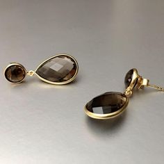 Formal Smoky Quartz Gemstone Jewelry, Casual Pieces, Gold Smoky Quartz Gemstone Jewelry, Handmade Brown Smoky Quartz Jewelry, Smokey Quartz Jewelry, Elegant Faceted Smoky Quartz Jewelry, Smoky Quartz Earrings, Joy Of Living, Being Creative