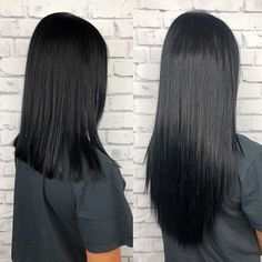 One Length Hair, Hair Extensions Before And After, Hair Inspiration Color, Hair Inspo Color, Hair Color For Black Hair, Brunette Hair