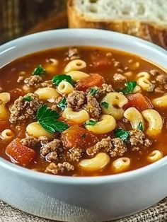 Soup recipe �� | Beef & Tomato Macaroni Soup | Facebook