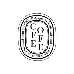 the coffee logo is shown in black and white