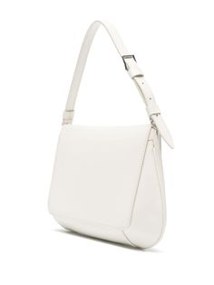 Looking for that perfect everyday bag that says "effortlessly chic"? Crafted from the finest calf leather, this piece is all about understated elegance with a playful twist. It's the kind of bag that makes you feel like you've stepped out of a fashion magazine, but without all the fuss. Eggshell white calf leather with a smoothing finish Logo-engraved silver-tone hardware Tonal stitching with a debossed logo on the front Foldover top with magnetic fastening for easy access Interior features a ha Eggshell White, Engraved Plaque, Debossed Logo, Amina Muaddi, Popular Bags, Bottega Veneta Shoulder Bag, Silver Engraving, Crossbody Tote, Leather Logo