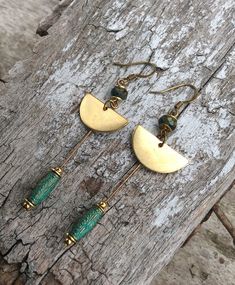 Boho Earrings Hippie Bohemian, Bohemian Jewels, Earrings Handmade Boho, Czech Glass Jewelry, Earrings Boho Chic, Metal Jewellery, Earthy Jewelry, Boho Chic Earrings, Beaded Earrings Tutorials