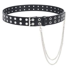 PRICES MAY VARY. ★【Punk Rock Belt with Removable Chain for Any Occasion】You will get a Rock Style Belt and a Cool Detachable Metal Chain. Wonderful choice to wear it for Goth Cosplay, Rock Music, Punk, Hip-Hop Lover, Masquerade costumes, Happy Easter, Halloween, which can create cool effect. A must-have accessory in your closet! ★【High Quality Grommets Studded Belt】 These stylish belts are made of durable soft PU leather, and featured the most popular quality metal alloy two rows of silver gromm Studded Belt Overlap, Stylish Belts, Goth Cosplay, Monster High Cosplay, Belt Hole, Punk Woman, Masquerade Costumes, Braided Leather Belt, Mens Braids