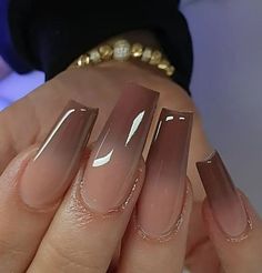 16 Super Hot Ombre Nails for Fall 2024: The Ultimate Autumn Nailspiration! - The Catalog Posh Nails, Brown Acrylic Nails, Ombre Acrylic Nails, Ombre Nail Designs, Fall Acrylic Nails, Acrylic Nails Coffin Short, Brown Nails, Short Acrylic Nails, Nail Arts