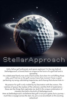 an image of a golf ball with the words stellar approach on it