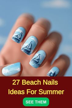 Step into the vibrant world of summer vibes and beachside glamour! Beach Nails Ideas, Nails Ideas For Summer, Coral Reef Color, Beach Nail Art, Seashells Patterns, Matte Black Nails, Flower Nail Designs