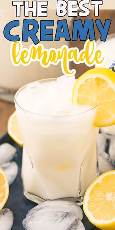 the best ice creamy lemonade recipe is made with only 3 ingredients and it's ready to be eaten