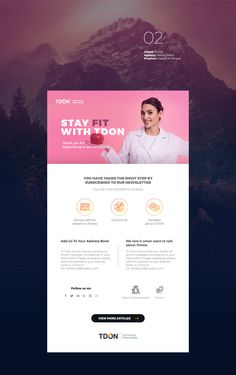 the landing page for a website with an image of a woman in white clothing and mountains