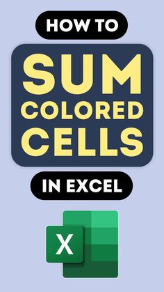 how to sum cells by cell color in Excel Learn Microsoft Excel, Advance Excel, Computer Tricks, Computer Science Programming