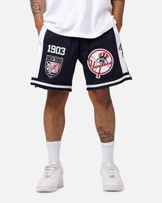 Pro Standard New York Yankees Fast Lane 2.0 Shorts Midnight Navy Navy Fashion, Midnight Navy, Culture Kings, New York Yankees, Fitness Models, Mesh, New York, Navy, Quick Saves