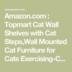 amazon com topmart cat wall shelves with cat steps, wall mounted cat furniture for cats exercising - c