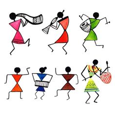 an image of people dancing in different colors